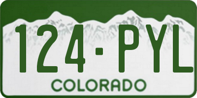 CO license plate 124PYL