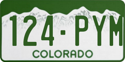 CO license plate 124PYM