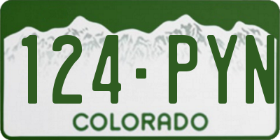CO license plate 124PYN