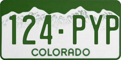 CO license plate 124PYP