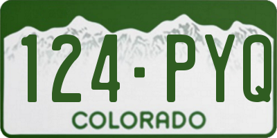 CO license plate 124PYQ