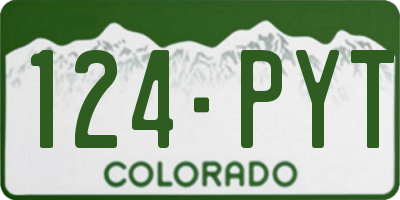 CO license plate 124PYT