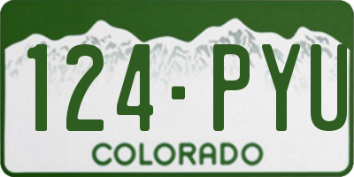 CO license plate 124PYU