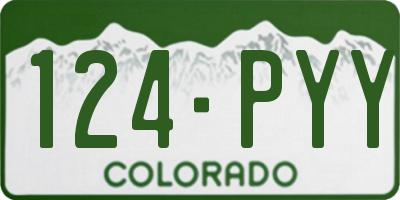 CO license plate 124PYY