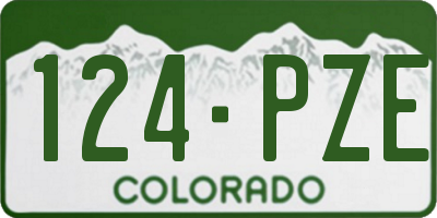 CO license plate 124PZE