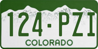 CO license plate 124PZI