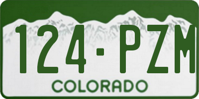 CO license plate 124PZM