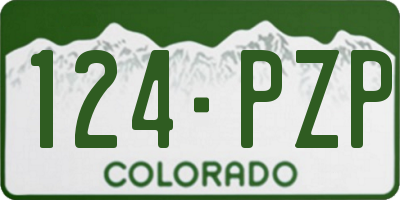 CO license plate 124PZP