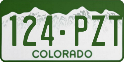 CO license plate 124PZT