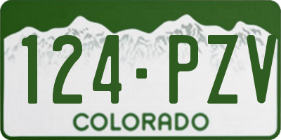 CO license plate 124PZV