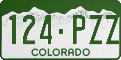 CO license plate 124PZZ