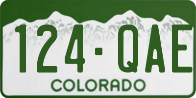 CO license plate 124QAE