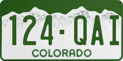 CO license plate 124QAI
