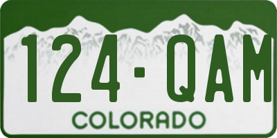 CO license plate 124QAM