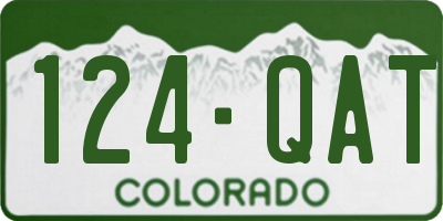 CO license plate 124QAT