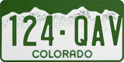 CO license plate 124QAV