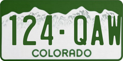 CO license plate 124QAW