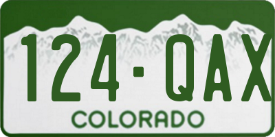 CO license plate 124QAX