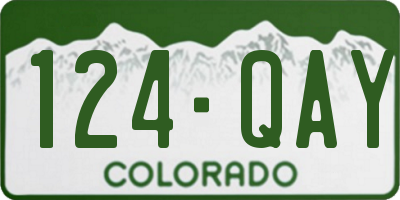 CO license plate 124QAY