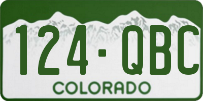 CO license plate 124QBC
