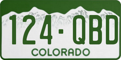 CO license plate 124QBD