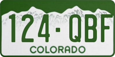 CO license plate 124QBF