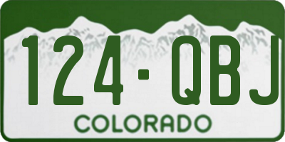 CO license plate 124QBJ