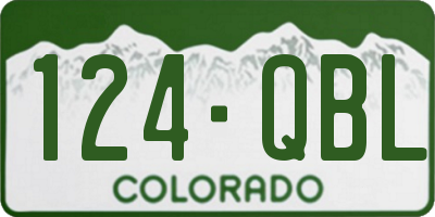 CO license plate 124QBL