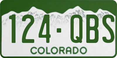 CO license plate 124QBS
