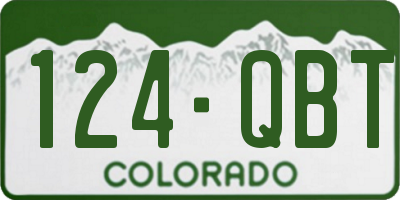 CO license plate 124QBT