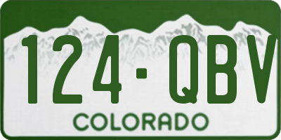 CO license plate 124QBV