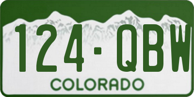 CO license plate 124QBW