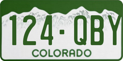CO license plate 124QBY