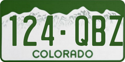 CO license plate 124QBZ