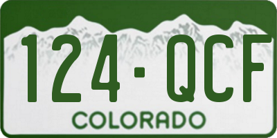 CO license plate 124QCF