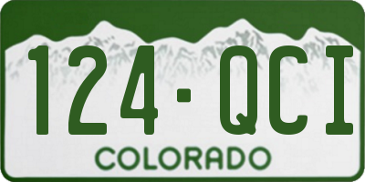 CO license plate 124QCI