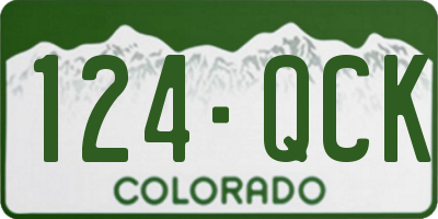 CO license plate 124QCK