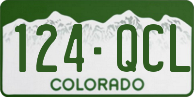 CO license plate 124QCL