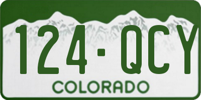 CO license plate 124QCY