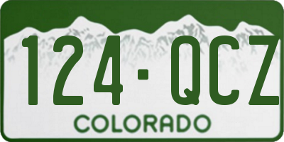 CO license plate 124QCZ