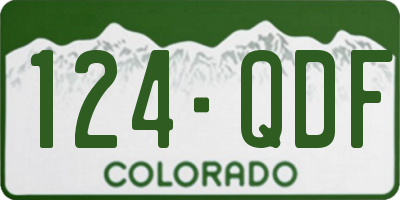 CO license plate 124QDF