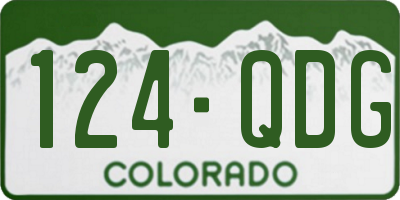 CO license plate 124QDG