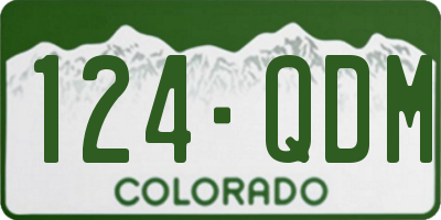 CO license plate 124QDM