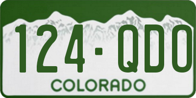 CO license plate 124QDO