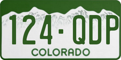 CO license plate 124QDP