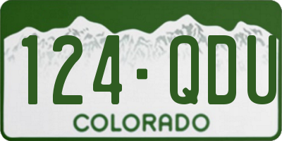 CO license plate 124QDU