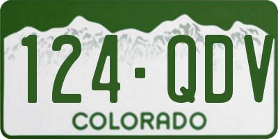 CO license plate 124QDV