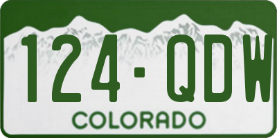 CO license plate 124QDW