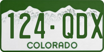 CO license plate 124QDX