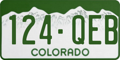 CO license plate 124QEB